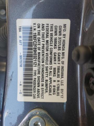 2017 HONDA CIVIC EX 19XFC2F89HE021121