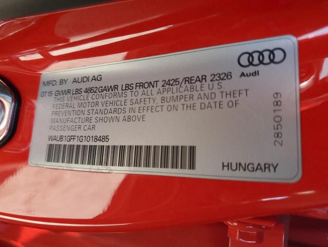 2016 AUDI S3 PREMIUM WAUB1GFF1G1018485