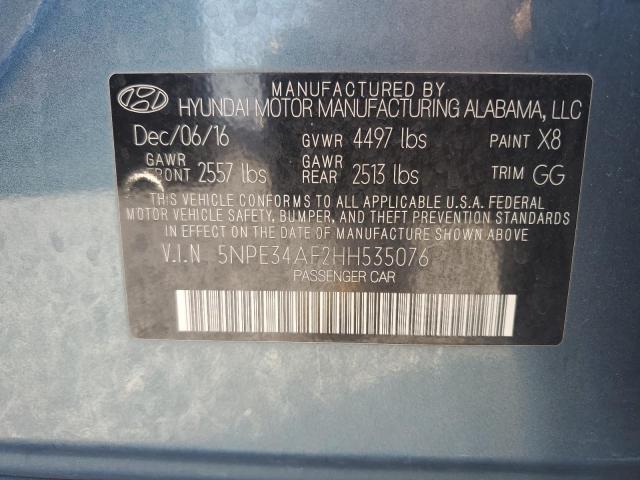 2017 HYUNDAI SONATA SPO - 5NPE34AF2HH535076