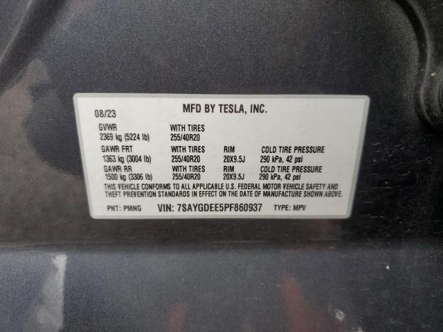 2023 TESLA MODEL Y 7SAYGDEE5PF860937