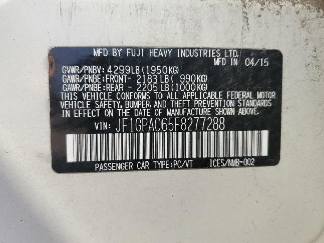 2015 SUBARU IMPREZA PR - JF1GPAC65F8277288