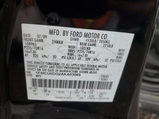 2010 FORD ESCAPE XLT - 1FMCU0DG2AKA03069