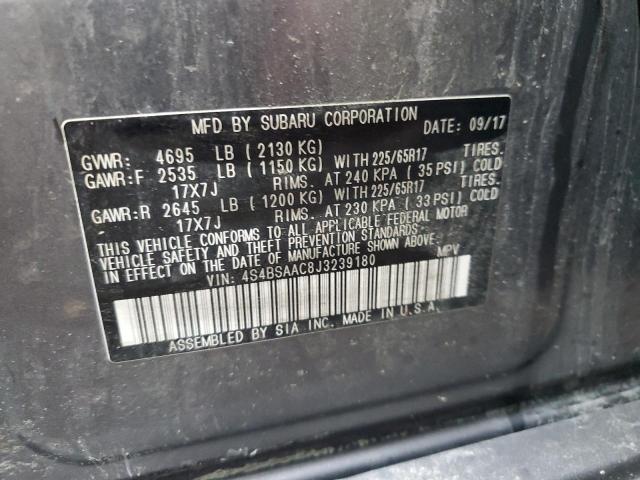 2018 SUBARU OUTBACK 2.5I 4S4BSAAC8J3239180