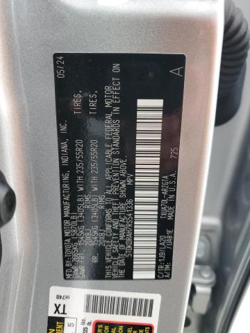 2024 TOYOTA HIGHLANDER 5TDKDRAH7RS541336
