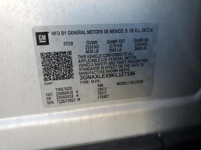 2019 CHEVROLET EQUINOX LT - 3GNAXLEX9KL127186
