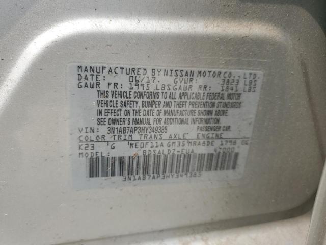 2017 NISSAN SENTRA S 3N1AB7AP3HY349385