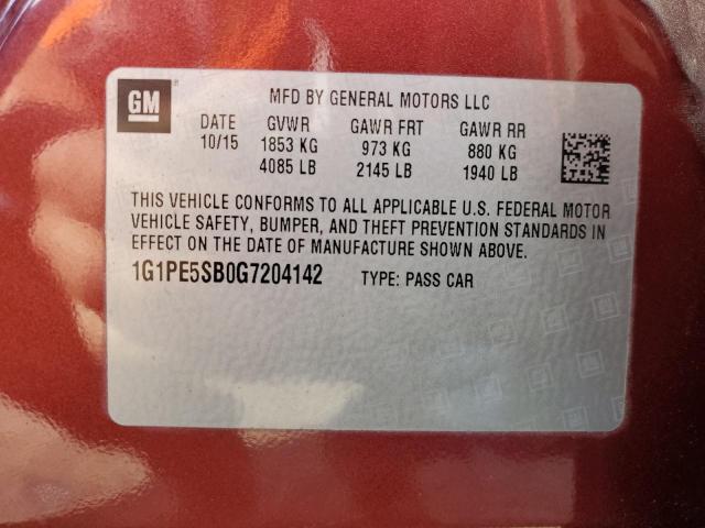 2016 CHEVROLET CRUZE LIMI 1G1PE5SB0G7204142