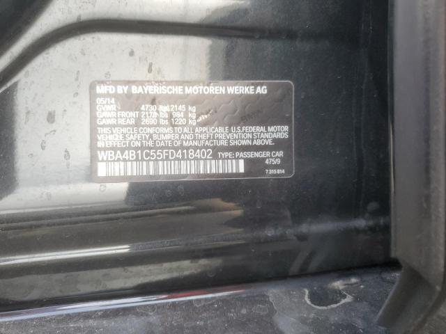 2015 BMW 435 I GRAN WBA4B1C55FD418402