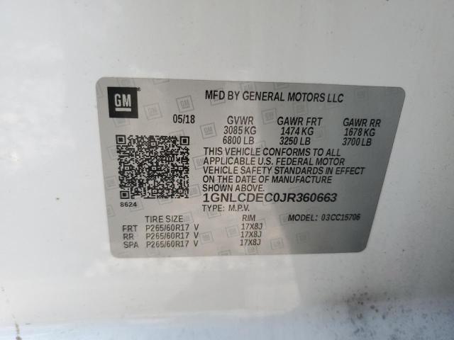 2018 CHEVROLET TAHOE POLI 1GNLCDEC0JR360663