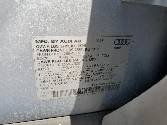 2019 AUDI SQ5 PRESTI WA1C4AFY1K2001051