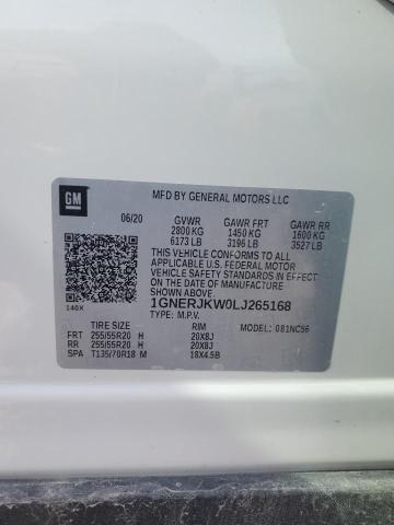 2020 CHEVROLET TRAVERSE R 1GNERJKW0LJ265168