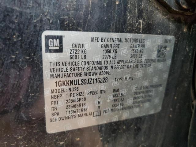 2018 GMC ACADIA SLT 1GKKNULS9JZ116328