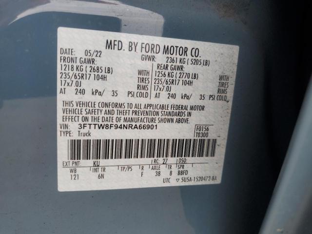 2022 FORD MAVERICK X 3FTTW8F94NRA66901