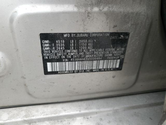 2018 SUBARU LEGACY 2.5 4S3BNAN62J3030484