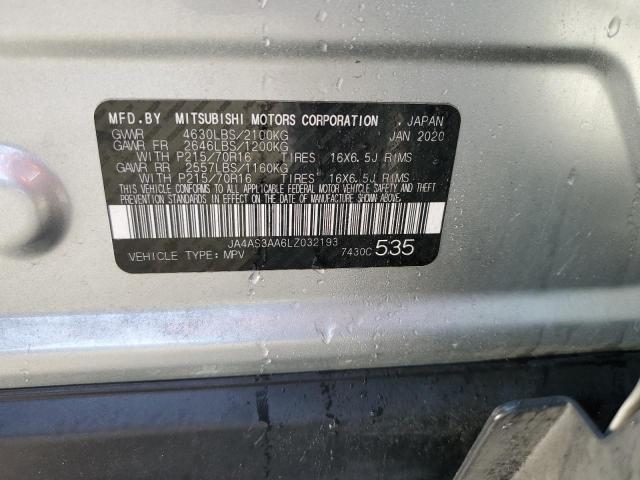 2020 MITSUBISHI ECLIPSE CR JA4AS3AA6LZ032193