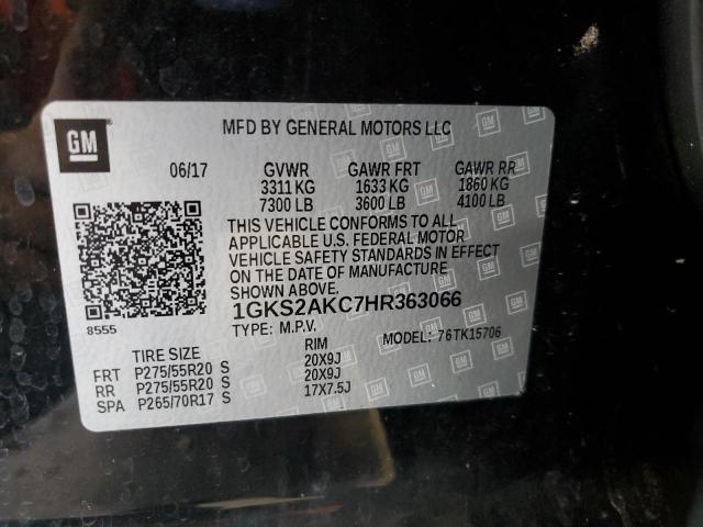 2017 GMC YUKON SLE 1GKS2AKC7HR363066
