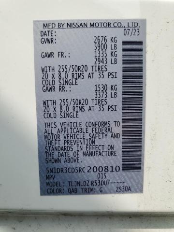 2024 NISSAN PATHFINDER SL 5N1DR3CD5RC200810