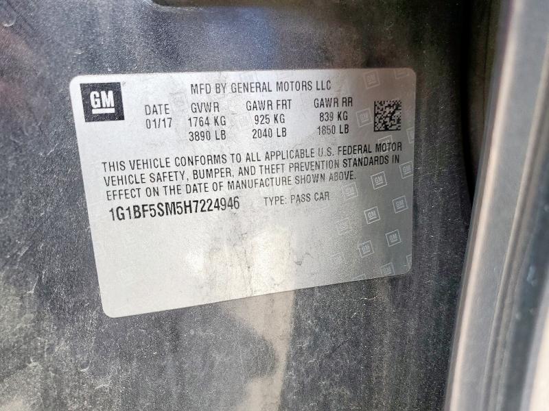 2017 CHEVROLET CRUZE PREM 1G1BF5SM5H7224946