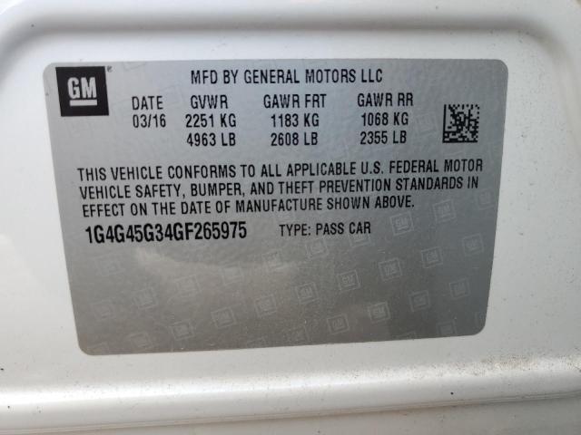 2016 BUICK LACROSSE S 1G4G45G34GF265975