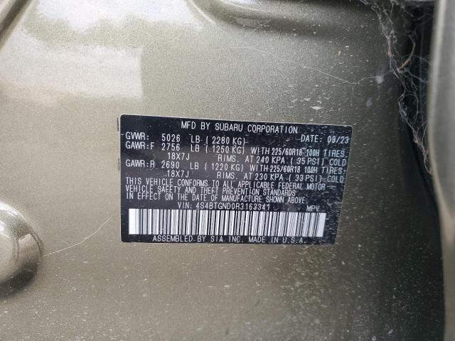 2024 SUBARU OUTBACK LIMITED XT 4S4BTGND0R3163341