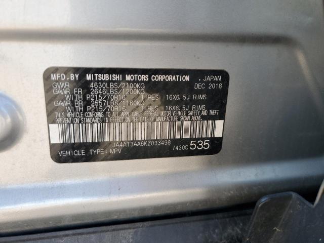 2019 MITSUBISHI ECLIPSE CR JA4AT3AA6KZ033498