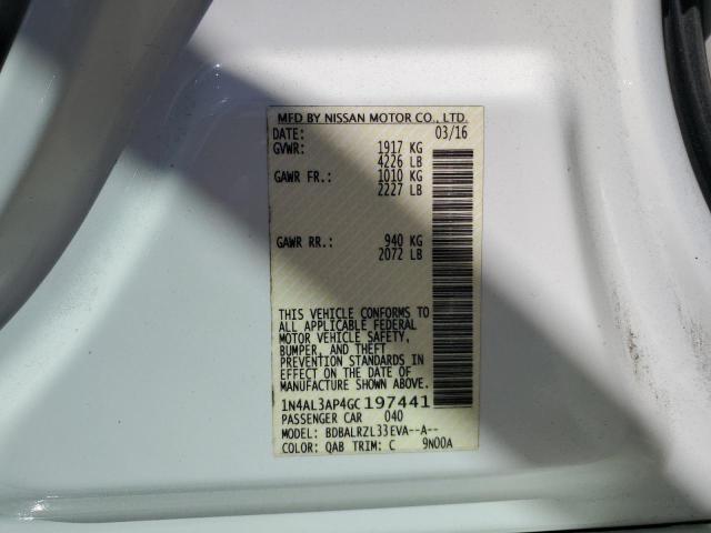2016 NISSAN ALTIMA 2.5 - 1N4AL3AP4GC197441