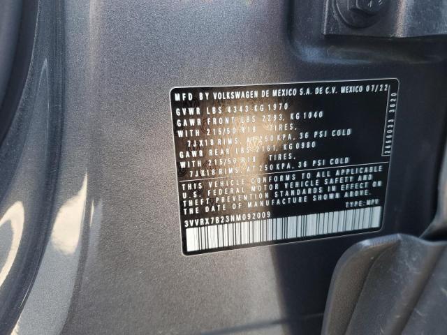 2022 VOLKSWAGEN TAOS SE 3VVRX7B23NM092009