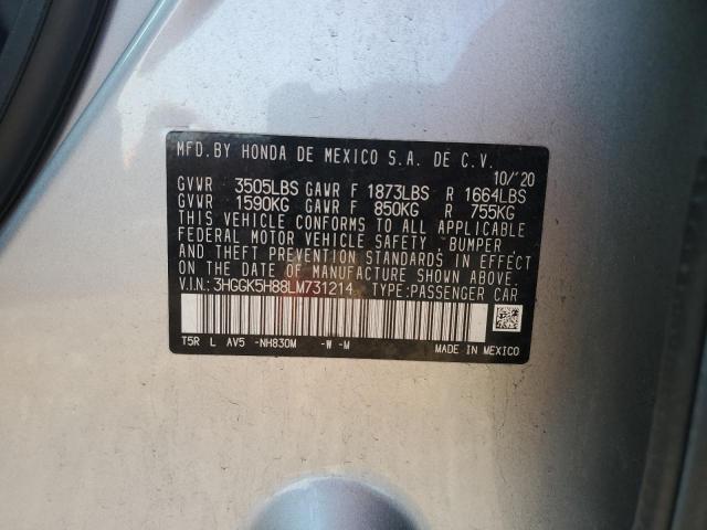 2020 HONDA FIT EX 3HGGK5H88LM731214