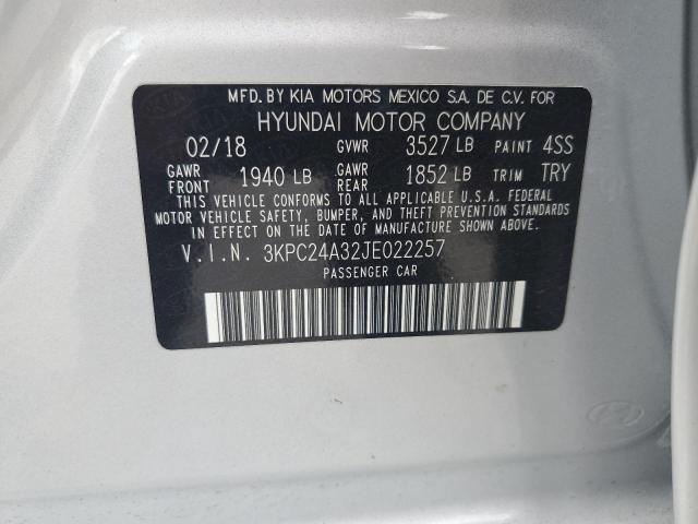 2018 HYUNDAI ACCENT SE 3KPC24A32JE022257