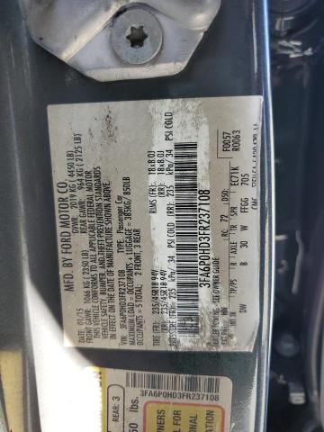 2015 FORD FUSION SE - 3FA6P0HD3FR237108
