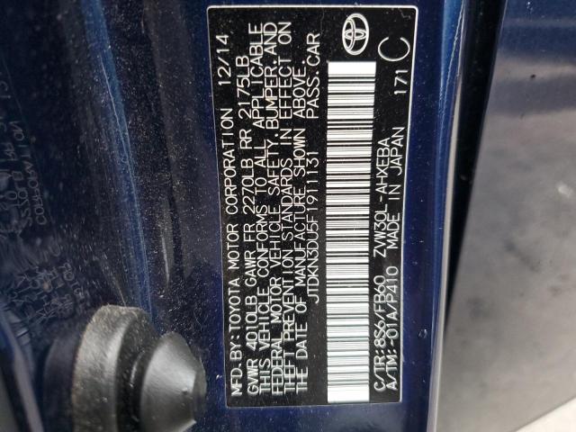 2015 TOYOTA PRIUS JTDKN3DU5F1911131