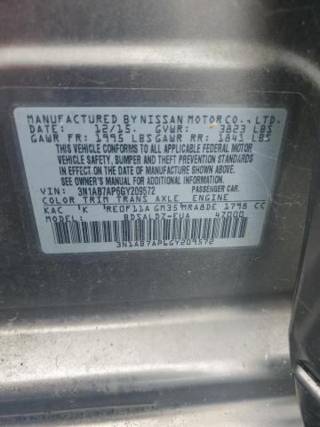 2016 NISSAN SENTRA SV - 3N1AB7AP6GY209572