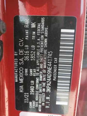 2022 KIA RIO LX 3KPA24AD9NE441745