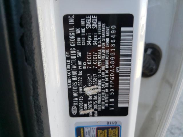 2016 KIA SORENTO LX - 5XYPGDA58GG136490