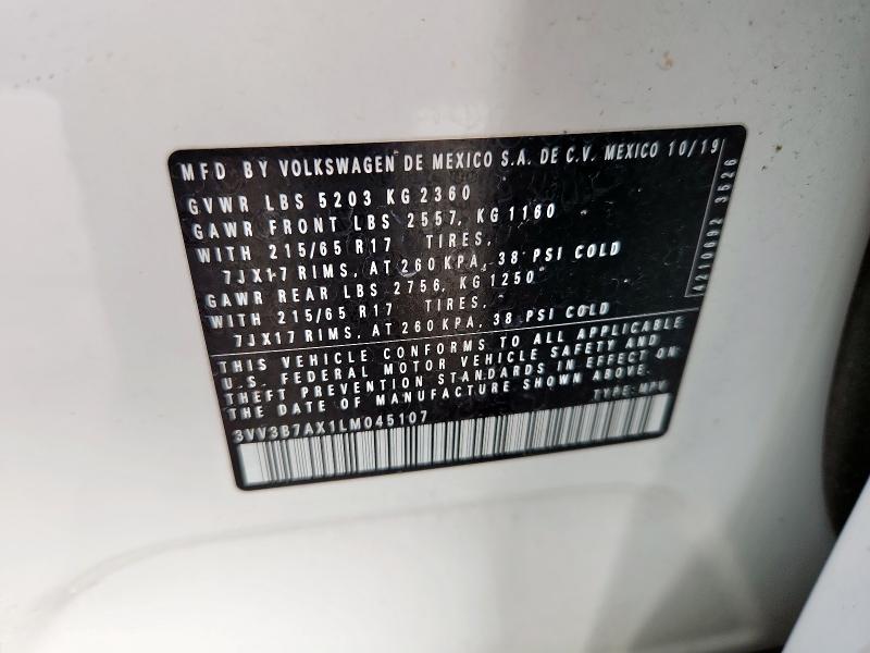2020 VOLKSWAGEN TIGUAN SE - 3VV3B7AX1LM045107