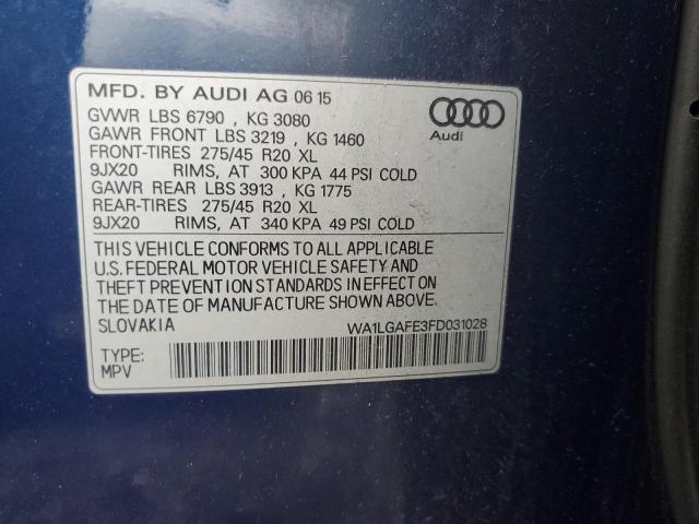 2015 AUDI Q7 PREMIUM PLUS WA1LGAFE3FD031028