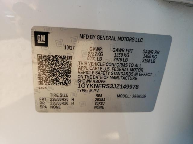 2018 CADILLAC XT5 PREMIUM LUXURY 1GYKNFRS3JZ149978