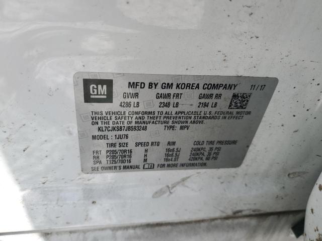 2018 CHEVROLET TRAX LS KL7CJKSB7JB593248