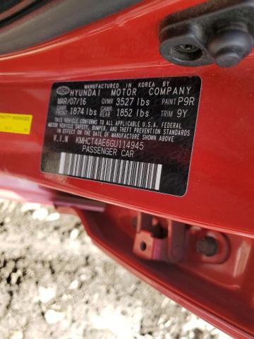 2016 HYUNDAI ACCENT SE KMHCT4AE6GU114945