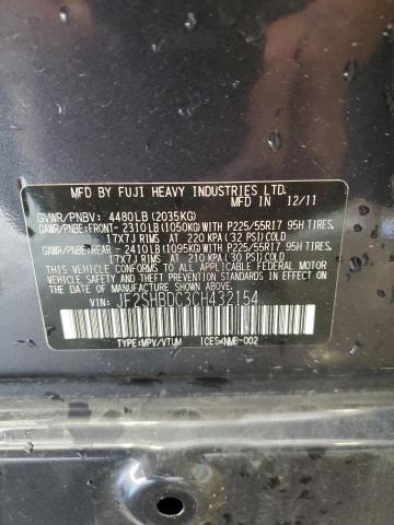 2012 SUBARU FORESTER 2 - JF2SHBDC3CH432154