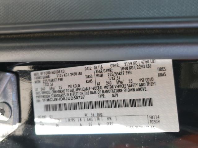 2018 FORD ESCAPE SEL 1FMCU9HD8JUD50737