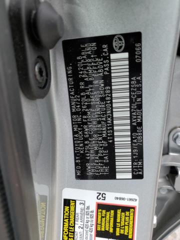 2022 TOYOTA CAMRY NIGH 4T1S11AK3NU048289