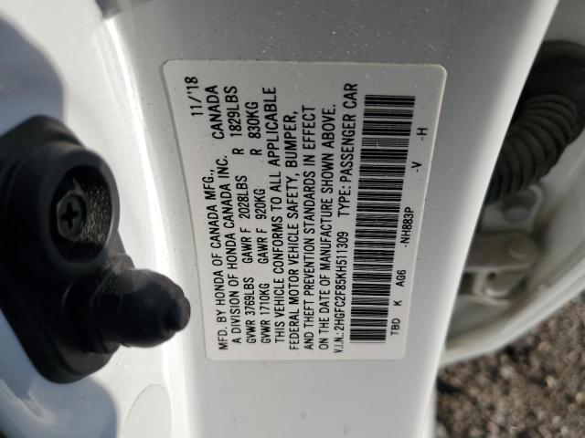 2019 HONDA CIVIC SPOR - 2HGFC2F85KH511309