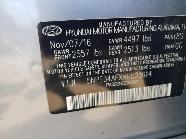 2017 HYUNDAI SONATA SPO - 5NPE34AFXHH523614