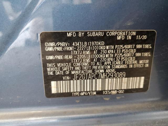 2021 SUBARU CROSSTREK JF2GTAPC7MH293089