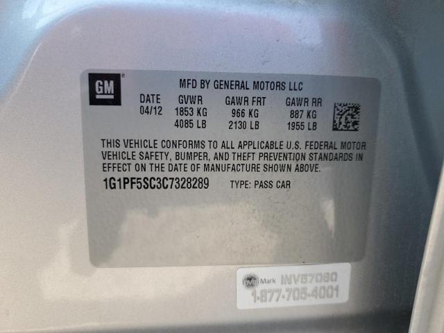 2012 CHEVROLET CRUZE LT - 1G1PF5SC3C7328289
