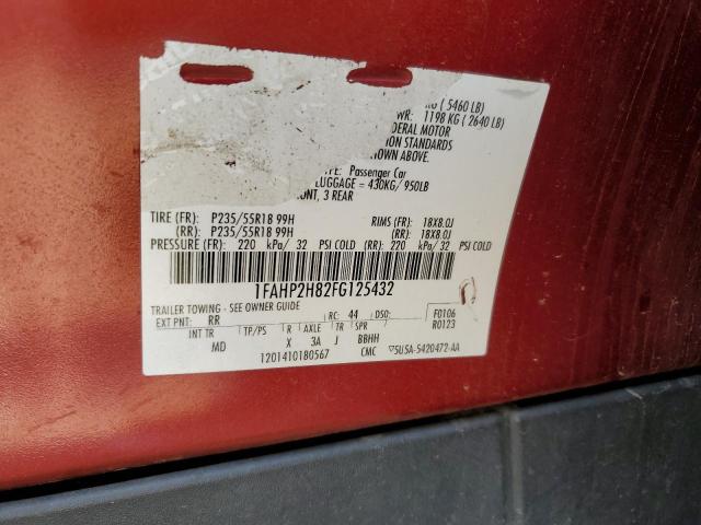 2015 FORD TAURUS SEL 1FAHP2H82FG125432