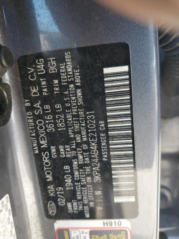 2019 KIA RIO S 3KPA24AB4KE210231