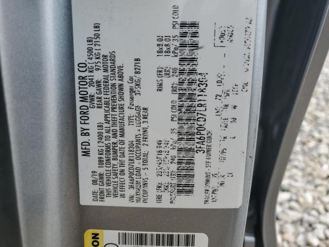 2020 FORD FUSION SEL 3FA6P0CD7LR118304