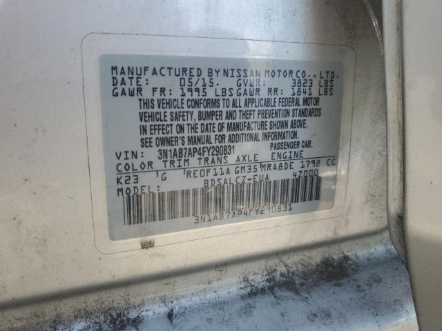2015 NISSAN SENTRA S 3N1AB7AP4FY290831